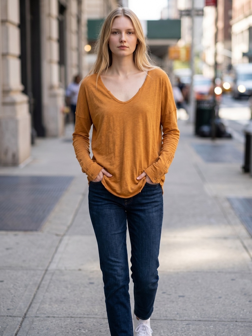New Free People Sienna Rusty Long Sleeve Top Size S